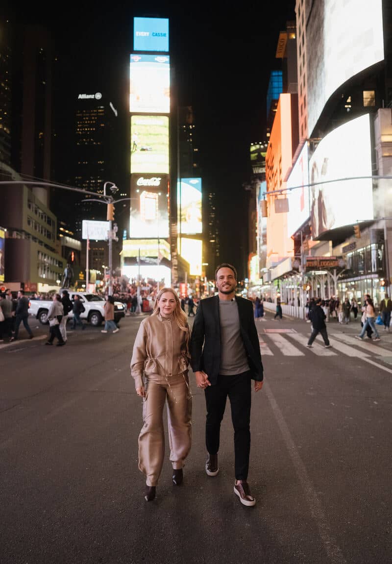 Paty e Fred juntos em Nova York